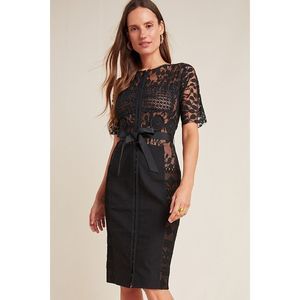 Beguile by Byron Lars Carissima Lace Sheath Dress Black Size 4 Anthropologie